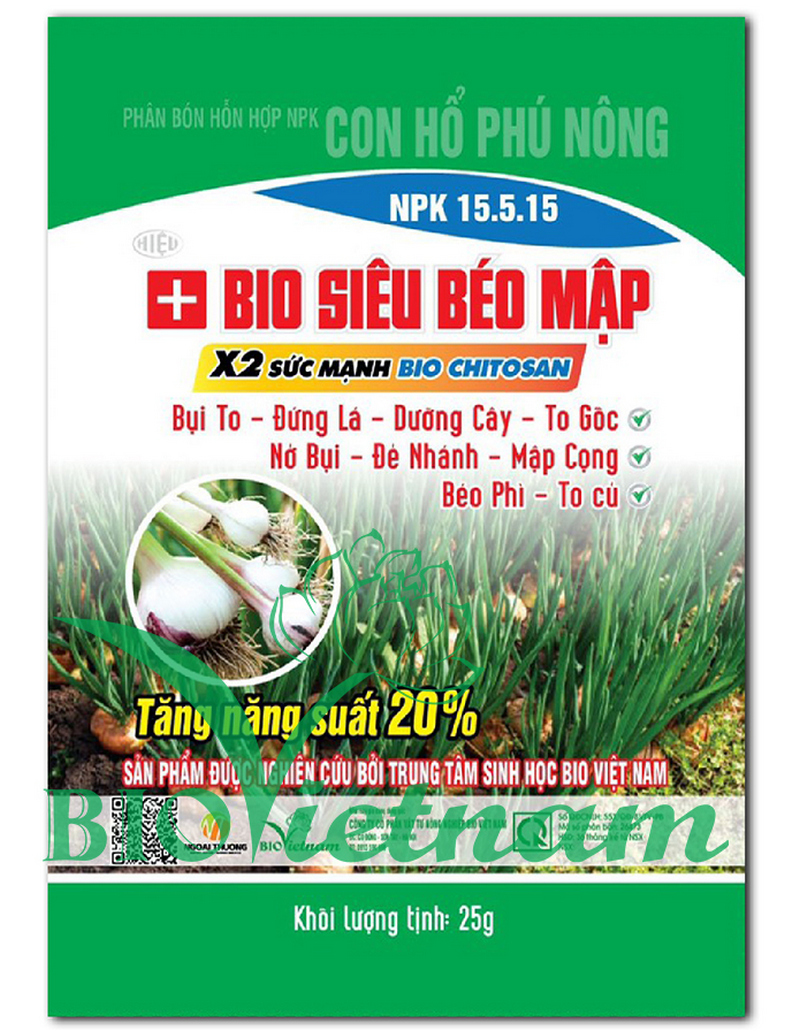 Bio Siêu Béo Mập – Phân Bón Hỗn Hợp NPK X2 Chitosan