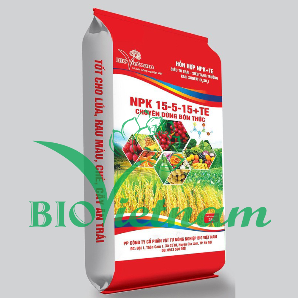 Hỗn Hợp NPK 15-5-15 + TE – Phân Bón Thúc Tốt Cho Cây Trồng