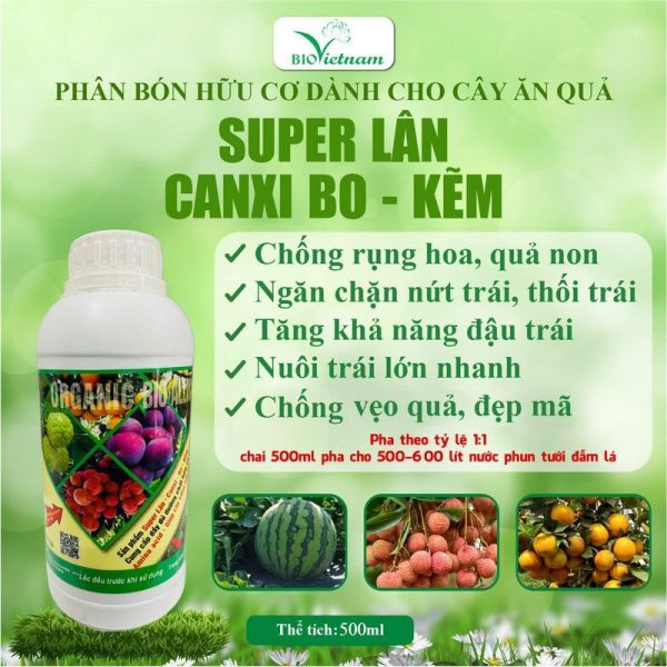 Super Lân Canxi Bo Kẽm – Organic Bio Allicin