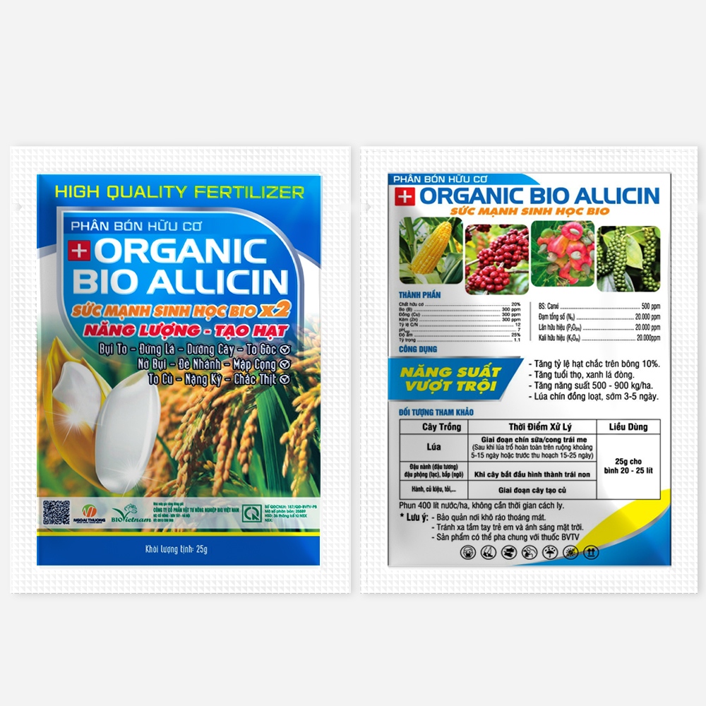 Organic Bio Allicin Phân Bón Hữu Cơ Cho Cây Lúa