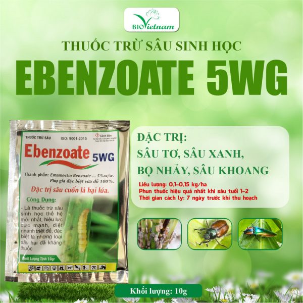 Thuốc Trừ Sâu Sinh Học Ebenzoate 5WG – Đặc Trị Sâu Cho Cây