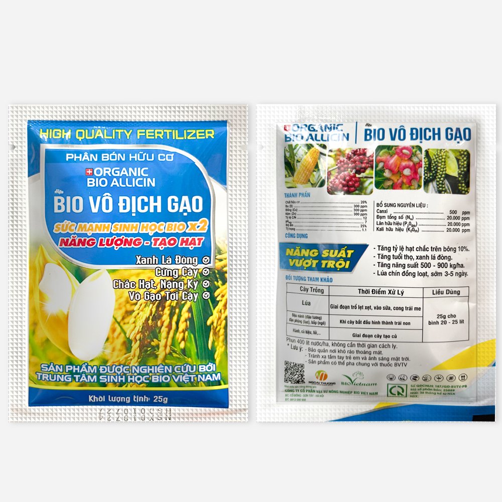 Bio Vô Địch Gạo – Cứng Cây – Xanh Lá Đòng – Hạt Chắc Tới Cậy