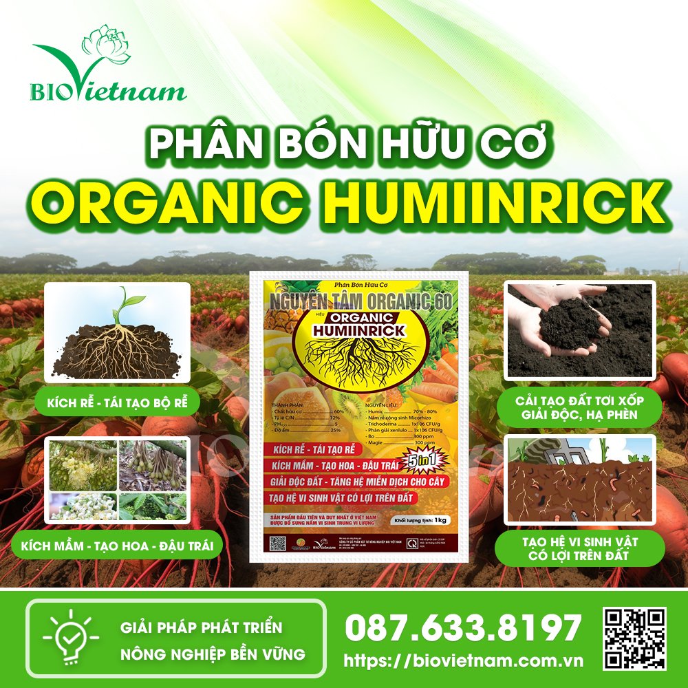 Organic Humiinrick – Phân Bón Hữu Cơ